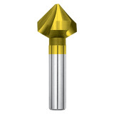 Magafor 84483316500 | 0.3940" Diameter 120 Degree 4833 Included Angle 3 Flute M35/TiN Countersink