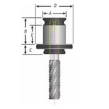 Techniks 31/12-4158 | 5/8" Size x 0.480" Capacity x 0.480" Shank x 1.220" Width ANSI 2 Bearing steel Rigid Tap Collet