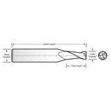 RobbJack C8-303-06-DLC | 0.188" Diameter x 0.250" Shank x 2.500" OAL 3 Flute DLC Coated Square End Mill