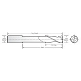 RobbJack EX-206-16 | 0.500" Diameter x 0.500" Shank x 6.000" OAL 2 Flute Uncoated Square End Mill