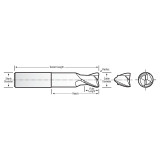 RobbJack FM-204-10-BN-DLC | 0.313" Diameter x 0.313" Shank x 3.125" OAL x 0.156" Radius 2 Flute DLC Coated Square End Mill