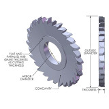 RobbJack K12-1562-16-16 | 0.500" Diameter x 0.156" Thickness 16 Teeth Uncoated Slitting Saw