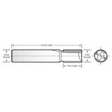 RobbJack MCPCD-203-10 | 10.00mm Diameter x 10.00mm Shank x 63.00mm OAL 2 Flute Uncoated Straight Router Bit