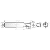 RobbJack MFM-302-06-BN | 6.00mm Diameter x 6.00mm Shank x 75.00mm OAL x 3.00mm Radius 3 Flute Uncoated Square End Mill