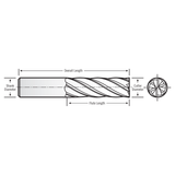 RobbJack MXF-602-12-020 | 12.00mm Diameter x 12.00mm Shank x 83.00mm OAL x 2.00mm Radius 6 Flute AlTiN Coated Corner Radius End Mill