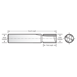 RobbJack PCD-203-06-CF | 0.188" Diameter x 0.188" Shank x 2.000" OAL 2 Flute Uncoated Straight Router Bit