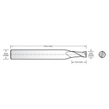 RobbJack SS-2-061-DLC | 0.061" Diameter x 0.125" Shank x 1.500" OAL 2 Flute DLC Coated Square End Mill