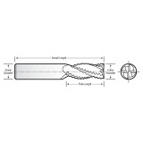 RobbJack STR-404-12-A | 0.375" Diameter x 0.375" Shank x 2.500" OAL 4 Flute AlTiN Coated Roughing End Mill