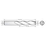 RobbJack TL-303-06 | 0.188" Diameter x 0.188" Shank x 3.000" OAL 3 Flute Uncoated Square End Mill