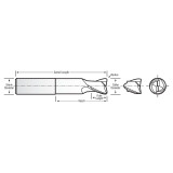 RobbJack FM-201-12-120-DLC | 0.375" Cutting Diameter x 0.375" Shank x 4" OAL 2 Flute DLC Coated Square End Mill