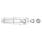 RobbJack FM-205-10-030-DLC | 0.312" Cutting Diameter x 0.312" Shank x 3.125" OAL 2 Flute DLC Coated Square End Mill