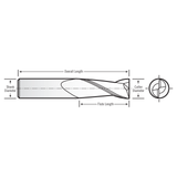 RobbJack MA1-201-12 | 12.00mm Cutting Diameter x 12.00mm Shank x 83.00mm OAL 2 Flute Uncoated Square End Mill