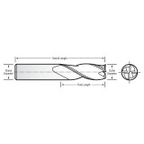 RobbJack MST-434-06-A | 6.00mm Cutting Diameter x 6.00mm Shank x 57.00mm OAL 4 Flute AlTiN Coated Square End Mill