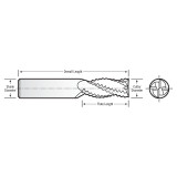 RobbJack MSTR-401-10 | 10.00mm Cutting Diameter x 10.00mm Shank x 72.00mm OAL 4 Flute Uncoated Roughing End Mill