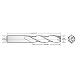 RobbJack MTL-303-16 | 16.00mm Cutting Diameter x 16.00mm Shank x 110.00mm OAL 3 Flute Uncoated Square End Mill