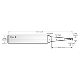 RobbJack MTM-203-01 | 1.00mm Cutting Diameter x 6.00mm Shank x 63.00mm OAL 2 Flute AlTiN Coated Square End Mill