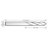 RobbJack P810-100027-1 | 0.188" Cutting Diameter x 0.188" Shank x 2.750" OAL 2 Flute DCC Coated Screw Machine Length Drill Bit