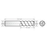 RobbJack ST-360-14 | 0.438" Cutting Diameter x 0.438" Shank x 2.750" OAL 3 Flute Uncoated Square End Mill