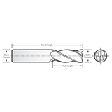 RobbJack XG-400-16-FL | 0.500" Cutting Diameter x 0.500" Shank x 3" OAL 4 Flute AlTiN Coated Roughing End Mill