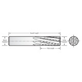 RobbJack CE-602-08-D | 0.250" Diameter x 0.250" Shank x 2.500" OAL 6 Flute DCC Coated Diamond Pattern Router Bit