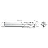 RobbJack FBD-201-10 | 0.313" Diameter x 0.313" Shank x 2.500" OAL 2 Flute Uncoated Square End Mill