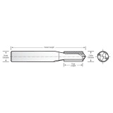 RobbJack CPCD-203-06 | 0.188" Diameter x 0.188" Shank x 2" OAL 2 Flute Uncoated Drill Point End Straight Router Bit