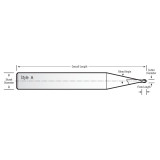 RobbJack MDM-201-04 | 4.00mm Diameter x 6.00mm Shank x 75.00mm OAL 2 Flute AlTiN Coated Coated Ball End Mill