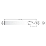 RobbJack MSS-2-030 | 0.30mm Diameter x 3.00mm Shank x 38.00mm OAL 2 Flute Uncoated Square End Mill