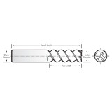 RobbJack MST-360-20 | 20.00mm Diameter x 20.00mm Shank x 104.00mm OAL 3 Flute Uncoated Square End Mill
