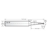 RobbJack MTM-204-0.8 | 0.80mm Diameter x 6.00mm Shank x 63.00mm OAL 2 Flute AlTiN Coated Square End Mill