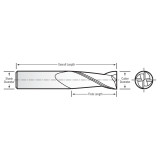 RobbJack TS-401-10-DLC | 0.312" Diameter x 0.312" Shank x 2.500" OAL 4 Flute DLC Coated Square End Mill