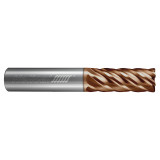 Helical Solutions 88411 | HEV-6 0.750" Diameter x 0.750" Shank x 6.000" OAL x 0.250" Radius 6 Flute Tplus Coated Corner Radius End Mill