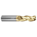 Helical Solutions 88029 | H35AL-3 0.375" Diameter x 0.375" Shank x 4.000" OAL x 1.500" LOC 3 Flute Uncoated Corner Radius End Mill
