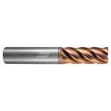 Helical Solutions 88337 | HEV-5 0.375" Diameter x 0.375" Shank x 2.000" OAL x 0.120" Radius 5 Flute Tplus Coated Corner Radius End Mill