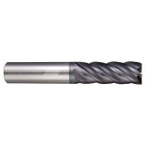Helical Solutions 88243 | HEV-5 0.312" Diameter x 0.312" Shank x 4.000" OAL x 2.125" LOC 5 Flute Aplus Coated Square End Mill