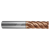 Helical Solutions 88541 | HEV-C-6 0.625" Diameter x 0.625" Shank x 3.000" OAL x 0.060" Radius 6 Flute Tplus Coated Corner Radius End Mill
