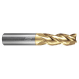 Helical Solutions 87872 | H40ALV-3 0.500" Diameter x 0.500" Shank x 4.000" OAL x 1.625" LOC 3 Flute Dplus Coated Square End Mill