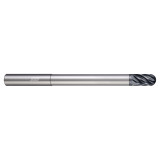 Helical Solutions 88607 | HEV-RN-6 0.625" Diameter x 0.625" Shank x 6.000" OAL x 0.750" LOC 6 Flute Aplus Coated Ball End Mill