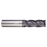 Helical Solutions 88201 | HSV-4 0.750" Diameter x 0.750" Shank x 3.000" OAL x 0.015" Radius 4 Flute Aplus Coated Corner Radius End Mill