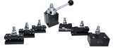 Colton Industrial Tools 99004 | 7 Piece Complete Set- AXA Quick Change Wedge Style Tool Post With #1, #1XL, #2XL, #4, #7, #10 Holders