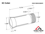 Colton Industrial Tools 99048 | 39/64" Size Hardened alloy steel 5C Round Collet
