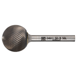 Pferd 24611 | 24611 1" Diameter x 1/4" Shank x 2-1/16" OAL x 15/16" LOC Annealed cast iron Ball Shape Single Cut Burr