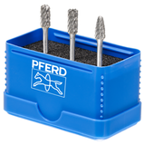 Pferd 21827550 | 27550 1/8" Shank Diameter MICRO Cut Annealed cast iron Burr Set
