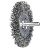 Pferd 43740004 | 763872 2" Diameter x 1/4" Shank x 9/16" Width Cast iron Crimped Wheel Brush