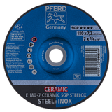 Pferd 62217300 | 60058 7" Diameter x 1/4" Width Ceramic SGP Steelox Grinding Wheel