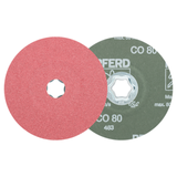 Pferd 64192108 | 40708 5" Diameter x 80 Grit Ceramic Oxide Fiber Disc