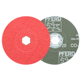 Pferd 64193112 | 40738 5" Diameter x 120 Grit Ceramic Oxide CO-COOL Fiber Disc