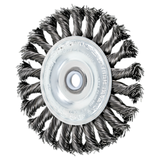 Pferd 79182101 | 82101 4" Diameter x 3/8" Width Carbon Steel Cable Knot Wheel Brush