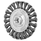 Pferd 79182165 | 82165 4" Diameter x 1/2" Width Carbon Steel Cable Knot Wheel Brush