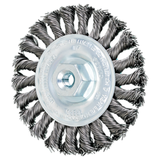 Pferd 79182170 | 82170 4" Diameter x 1/2" Width Carbon Steel Cable Knot Wheel Brush
